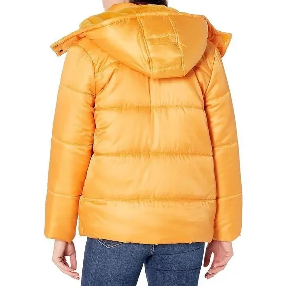 URBAN REPUBLIC Women's Juniors yellow size Large Puffer coat Jacket - Picture 3 of 9